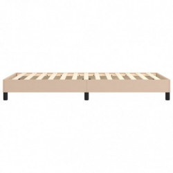 Boxspringbett Cappuccino-Braun 90x200 cm Kunstleder