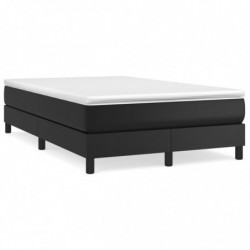 Boxspringbett Schwarz 120x200 cm Kunstleder