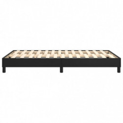 Boxspringbett Schwarz 120x200 cm Kunstleder