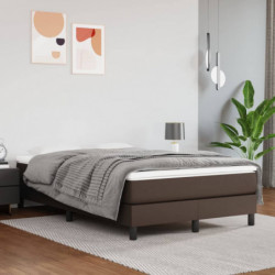 Boxspringbett Braun 120x200 cm Kunstleder