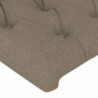 Bettgestell mit Kopfteil Taupe 100x200 cm Stoff