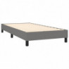 Boxspringbett mit Matratze Dunkelgrau 80x200 cm Stoff