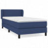 Boxspringbett mit Matratze Blau 80x200 cm Stoff