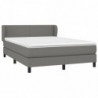 Boxspringbett mit Matratze Dunkelgrau 140x190 cm Stoff