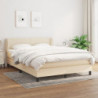 Boxspringbett mit Matratze Creme 140x200 cm Stoff