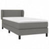 Boxspringbett mit Matratze Dunkelgrau 100x200 cm Stoff