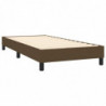 Boxspringbett mit Matratze Dunkelbraun 80x200 cm Stoff