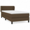 Boxspringbett mit Matratze Dunkelbraun 90x200 cm Stoff