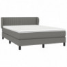 Boxspringbett mit Matratze Dunkelgrau 140x190 cm Stoff