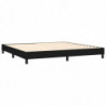 Boxspringbett mit Matratze Schwarz 200x200 cm Stoff