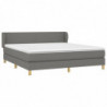 Boxspringbett mit Matratze Dunkelgrau 160x200 cm Stoff