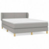 Boxspringbett mit Matratze Hellgrau 140x190 cm Stoff