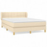 Boxspringbett mit Matratze Creme 140x200 cm Stoff