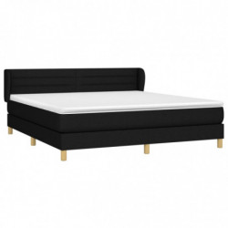 Boxspringbett mit Matratze Schwarz 160x200 cm Stoff