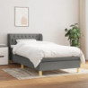 Boxspringbett mit Matratze Dunkelgrau 90x190 cm Stoff