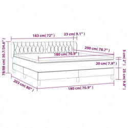 Boxspringbett mit Matratze Blau 180x200 cm Stoff