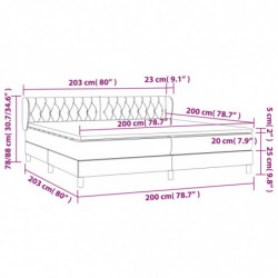 Boxspringbett mit Matratze Schwarz 200x200 cm Stoff