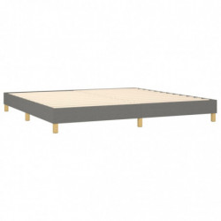 Boxspringbett mit Matratze Dunkelgrau 200x200 cm Stoff