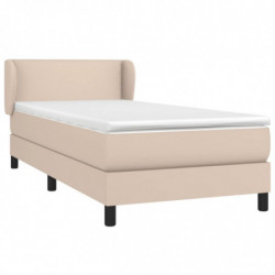 Boxspringbett mit Matratze Cappuccino-Braun 90x200cm Kunstleder