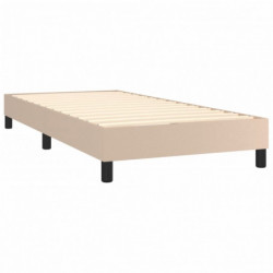 Boxspringbett mit Matratze Cappuccino-Braun 90x200cm Kunstleder