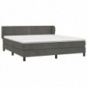 Boxspringbett mit Matratze Dunkelgrau 160x200 cm Samt