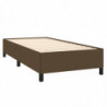 Boxspringbett mit Matratze Dunkelbraun 100x200 cm Stoff