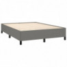 Boxspringbett mit Matratze Dunkelgrau 140x200 cm Stoff