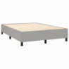 Boxspringbett mit Matratze Hellgrau 140x190 cm Stoff