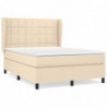 Boxspringbett mit Matratze Creme 140x200 cm Stoff