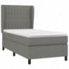 Boxspringbett mit Matratze Dunkelgrau 90x200 cm Stoff