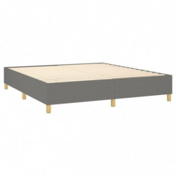 Boxspringbett mit Matratze Dunkelgrau 160x200 cm Stoff