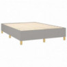 Boxspringbett mit Matratze Hellgrau 140x190 cm Stoff