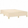 Boxspringbett mit Matratze Creme 140x190 cm Stoff