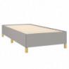 Boxspringbett mit Matratze Hellgrau 90x190 cm Stoff