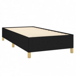 Boxspringbett mit Matratze Schwarz 90x200 cm Stoff