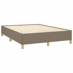 Boxspringbett mit Matratze Taupe 140x200 cm Stoff