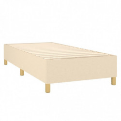 Boxspringbett mit Matratze Creme 90x190 cm Stoff