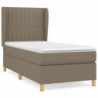 Boxspringbett mit Matratze Taupe 90x200 cm Stoff