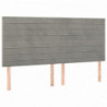 Boxspringbett mit Matratze Hellgrau 200x200 cm Samt