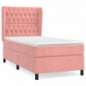 Boxspringbett mit Matratze Rosa 100x200 cm Samt