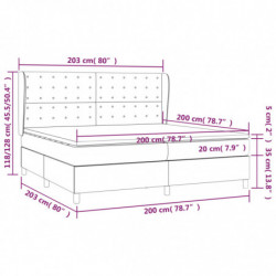 Boxspringbett mit Matratze Rosa 200x200 cm Samt