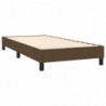 Boxspringbett mit Matratze Dunkelbraun 90x200 cm Stoff