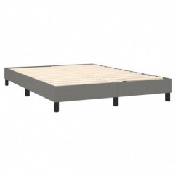 Boxspringbett mit Matratze Dunkelgrau 140x190 cm Stoff