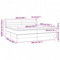 Boxspringbett mit Matratze Hellgrau 200x200 cm Stoff