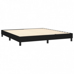 Boxspringbett mit Matratze Schwarz 160x200 cm Stoff