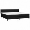 Boxspringbett mit Matratze Schwarz 200x200 cm Stoff