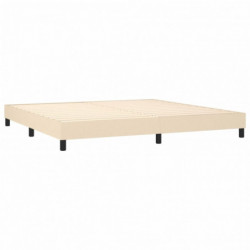 Boxspringbett mit Matratze Creme 200x200 cm Stoff