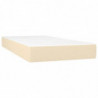 Boxspringbett mit Matratze Creme 90x200 cm Stoff