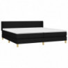 Boxspringbett mit Matratze Schwarz 200x200 cm Stoff