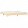 Boxspringbett mit Matratze Creme 200x200 cm Stoff